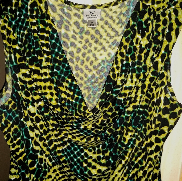 Draping Scoop Neck Sleeveless Worthington Women's Top - Picture 4 of 12